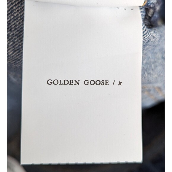 Golden Goose Deryn Cropped Flared Jeans Women's Size 30 Medium Wash Blue Denim - Picture 10 of 16